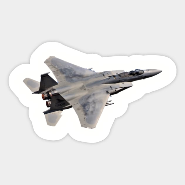 F-15C Eagle afterburner no background Sticker by acefox1